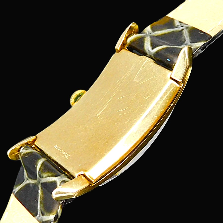 激希少1940年代製造14金無垢カーブド(湾曲)レクタンギュラー★グリュエン カーベックス(湾曲) Ref.440 488★Cal.440カーブド(湾曲)機のサムネイル