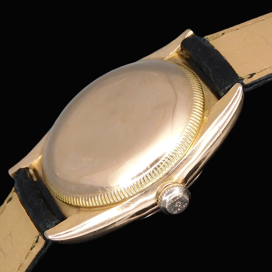 激希少14金無垢☆純正エクスプローラダイアル★ロレックス オイスター バブルバック Ref.3131★Cal.620☆1945年頃製造のサムネイル