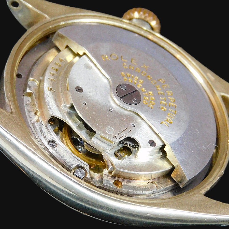 10金無垢シャンパーンゴールド彫金ベゼル★ロレックス オイスターパーペチュアル セミバブルバック Ref.6085★Cal.645☆1953年製造のサムネイル