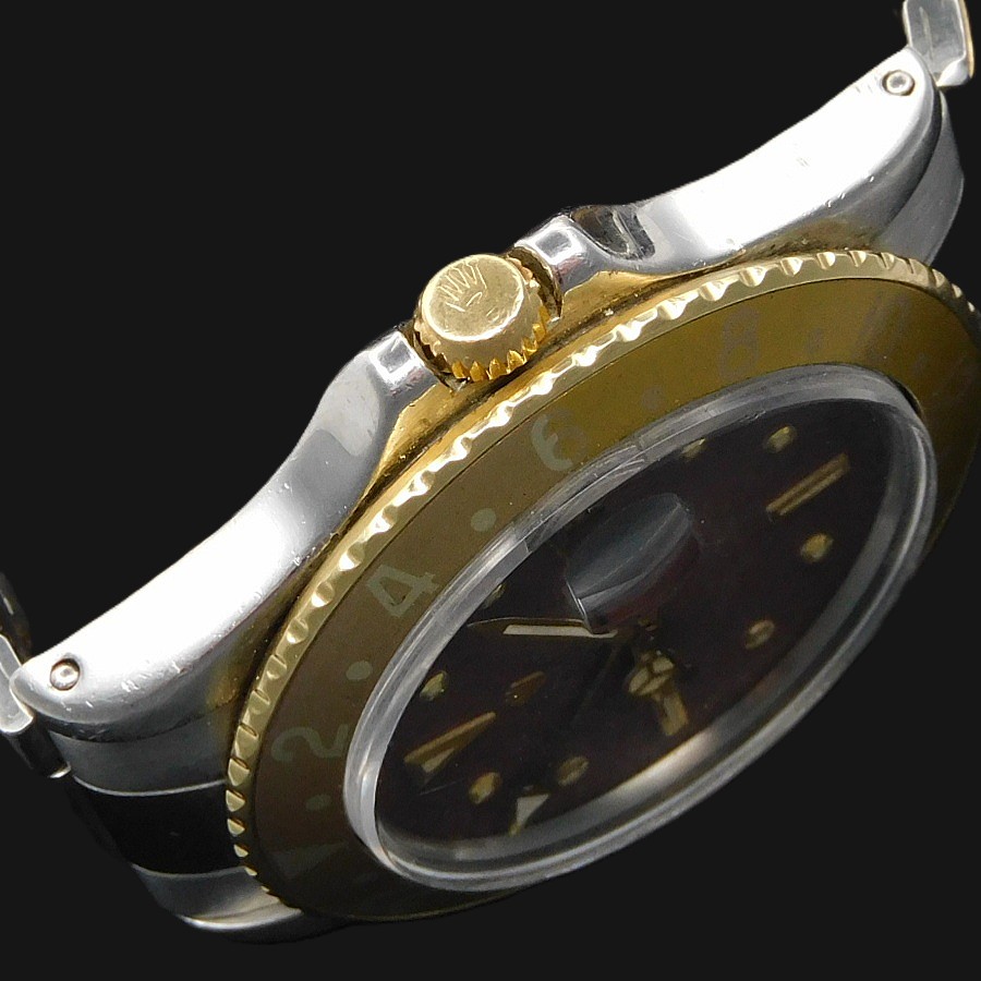激希少☆14金無垢ブラウンフジツボ1970年製造★ロレックス GMTマスターRef.1675/3★Cal.1575☆3連巻きコンビ7836/3のサムネイル