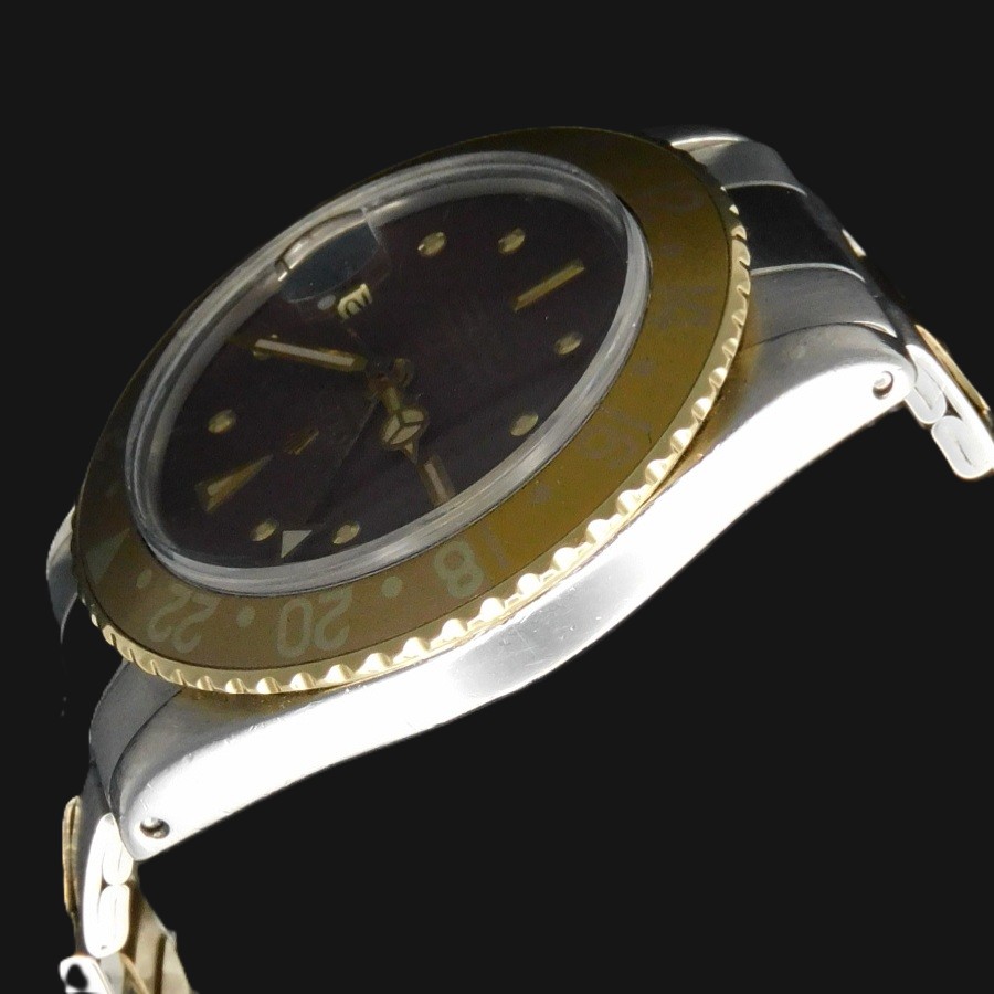 激希少☆14金無垢ブラウンフジツボ1970年製造★ロレックス GMTマスターRef.1675/3★Cal.1575☆3連巻きコンビ7836/3のサムネイル