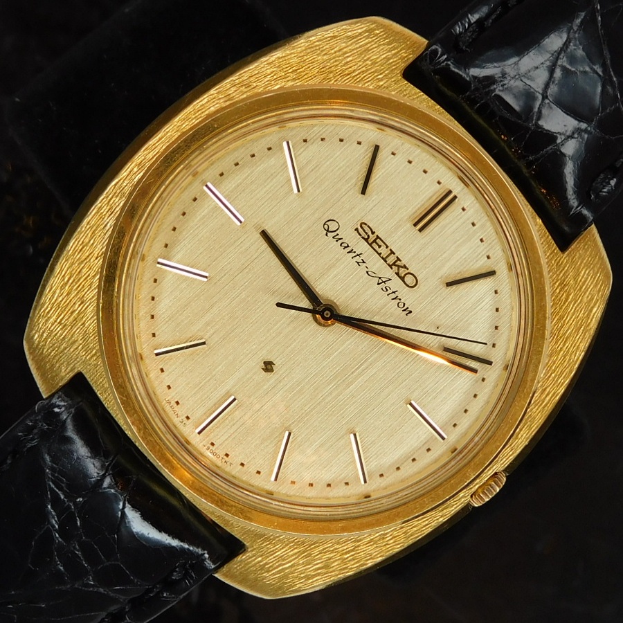 激激希少18金無垢総重量84世界初クオーツモデル1969年★セイコー アストロン Ref.35.9000 諏訪精工舎製★Cal.35A完全稼働OH済みのサムネイル