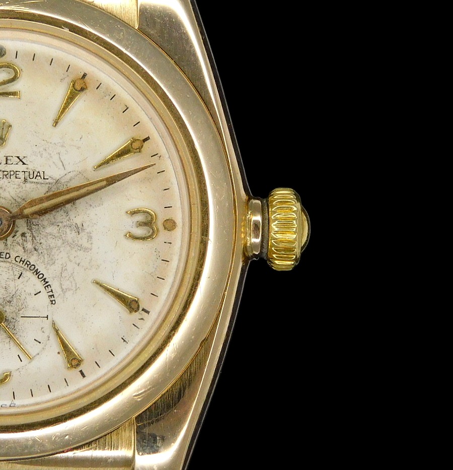 激激希少1944年上位将校仕様US軍用14金無垢★ロレックス バブルバック Ref.3130★立体紋章ラジウムインデックス☆Cal.630のサムネイル