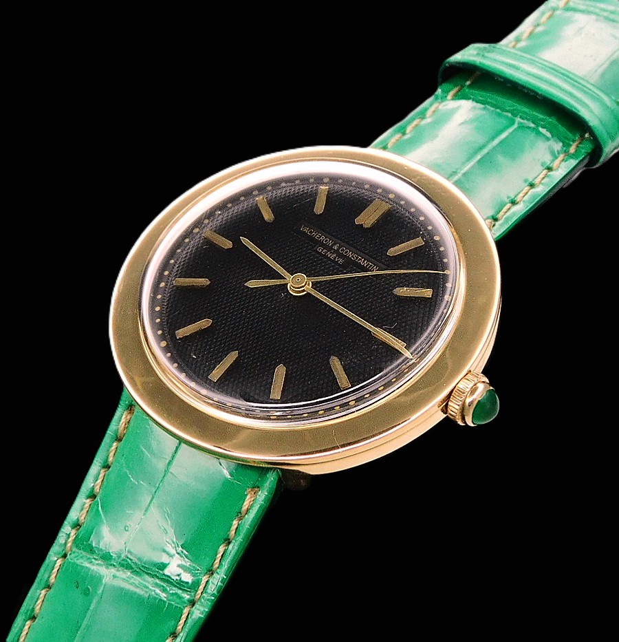 幻の逸品18金無垢ディスク35mmワイドボディーフーデッド★ヴァシュロン・コンスタンタン★光沢グロスブラック☆緩急針高級仕上げCal.466/3Bのサムネイル