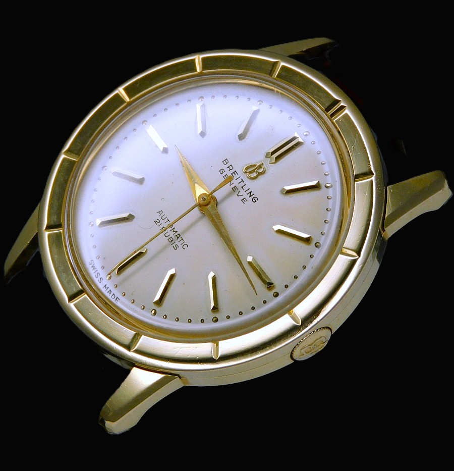 伝説世界初両方向巻き上げ18金無垢35mmワイドボディー★ブライトリング BIDYNATOR/ビディネーターRef.2905★Cal.25(1560フェルサ)のサムネイル