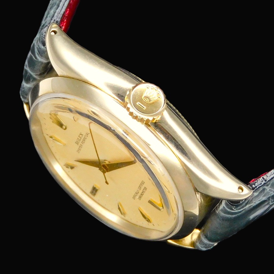 激激希少1955年製造14金無垢シャンパンコールド★ロレックス オイスターパーペチュアル Ref.6564★1030キャリバーのサムネイル