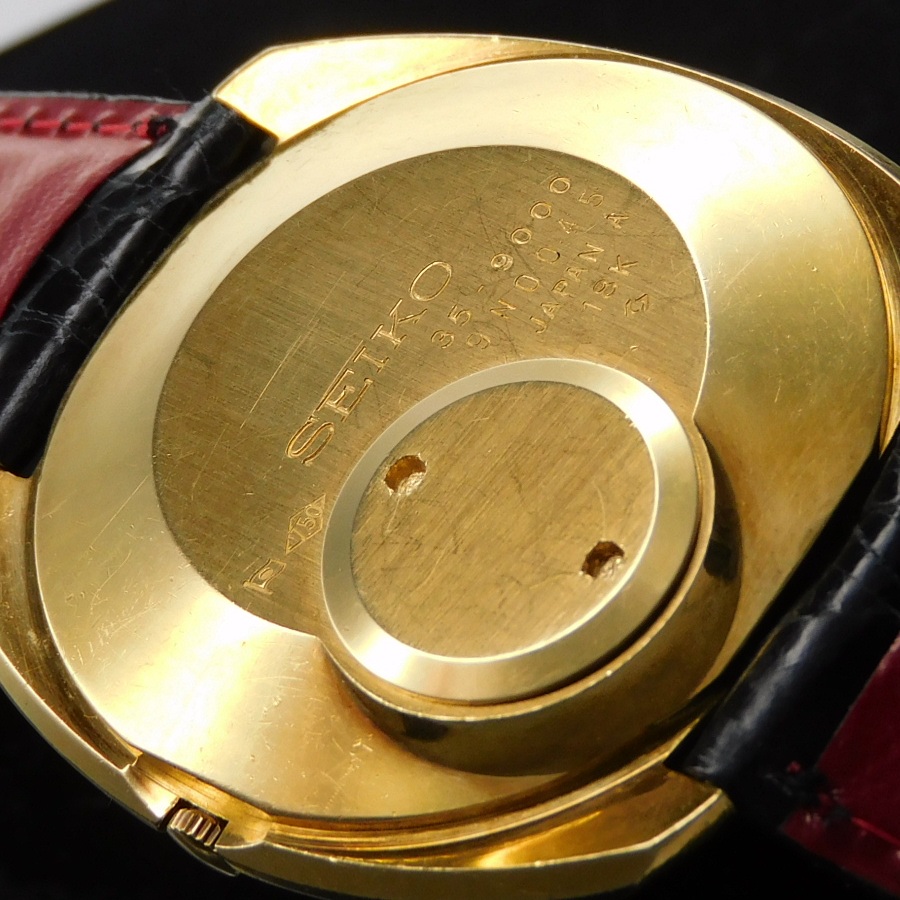 激激希少18金無垢総重量84世界初クオーツモデル1969年★セイコー アストロン Ref.35.9000 諏訪精工舎製★Cal.35A完全稼働OH済みのサムネイル