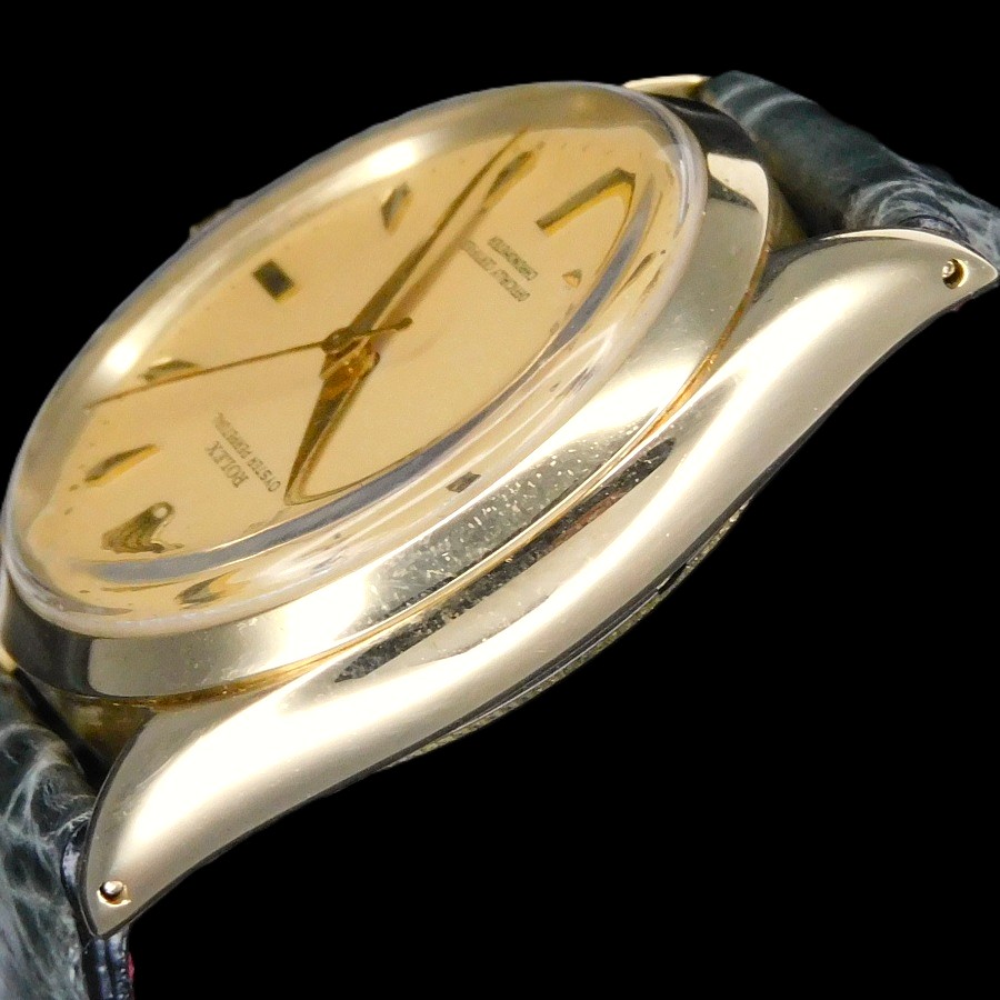 激激希少1955年製造14金無垢シャンパンコールド★ロレックス オイスターパーペチュアル Ref.6564★1030キャリバーのサムネイル