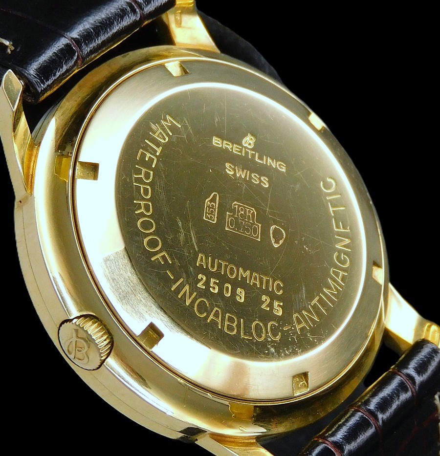 伝説世界初両方向巻き上げ18金無垢35mmワイドボディー★ブライトリング BIDYNATOR/ビディネーターRef.2905★Cal.25(1560フェルサ)のサムネイル