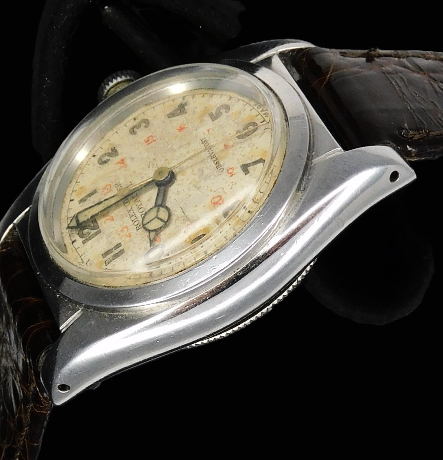 幻の逸品1941年製造24時間レッドインダイアル★ロレックス ロイヤリティー フラットバック Ref.2765★手巻10 1/2ライン☆スーパーバランスのサムネイル