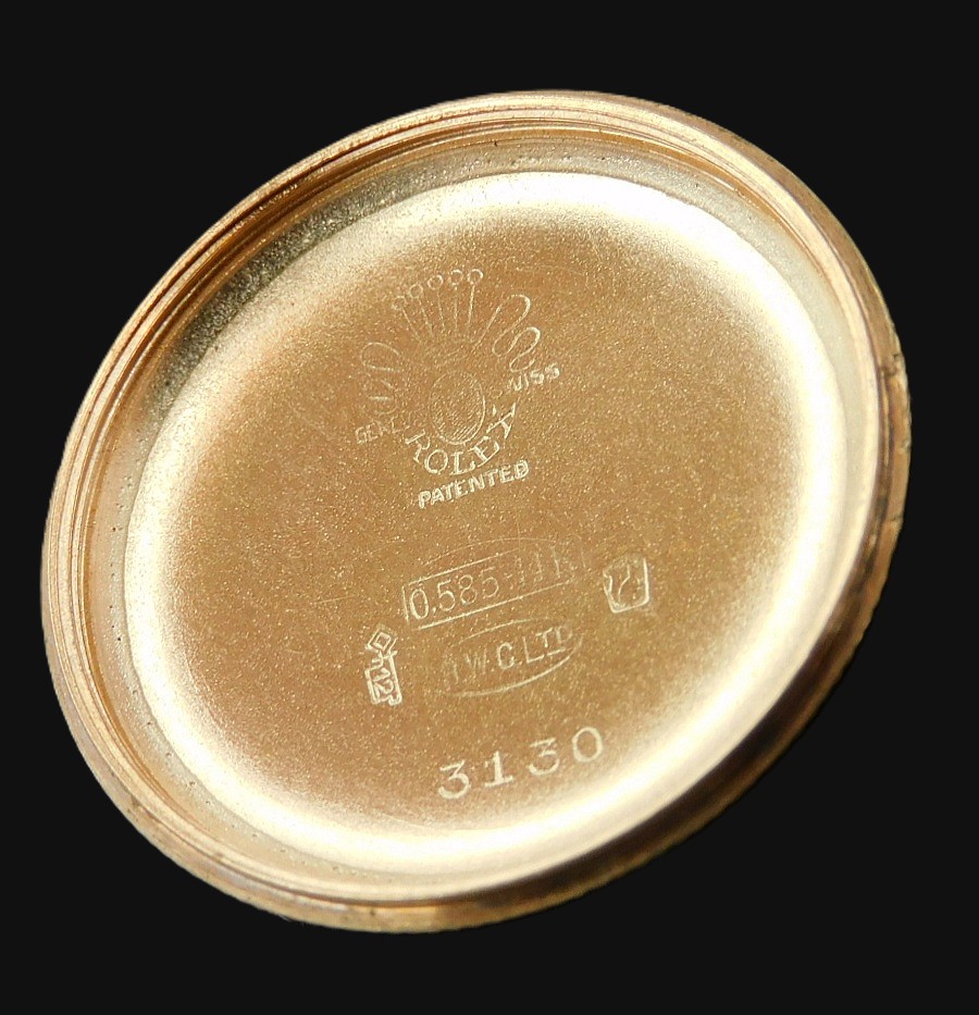 激激希少1944年上位将校仕様US軍用14金無垢★ロレックス バブルバック Ref.3130★立体紋章ラジウムインデックス☆Cal.630のサムネイル