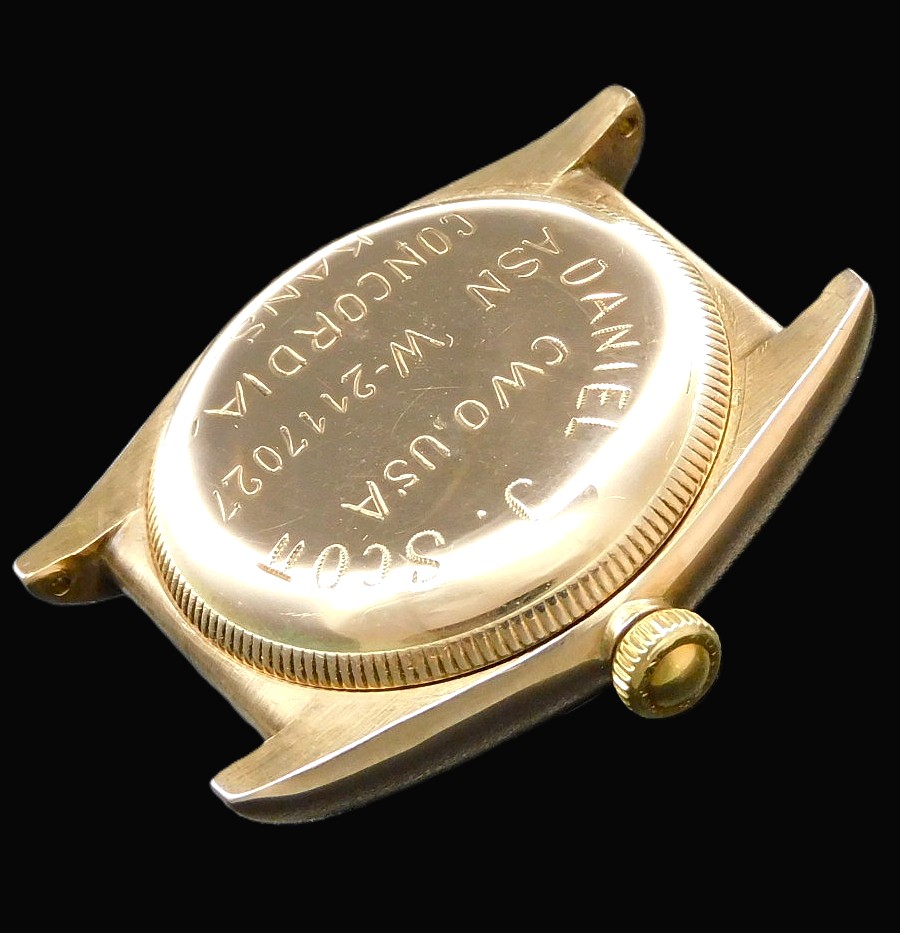 激激希少1944年上位将校仕様US軍用14金無垢★ロレックス バブルバック Ref.3130★立体紋章ラジウムインデックス☆Cal.630のサムネイル