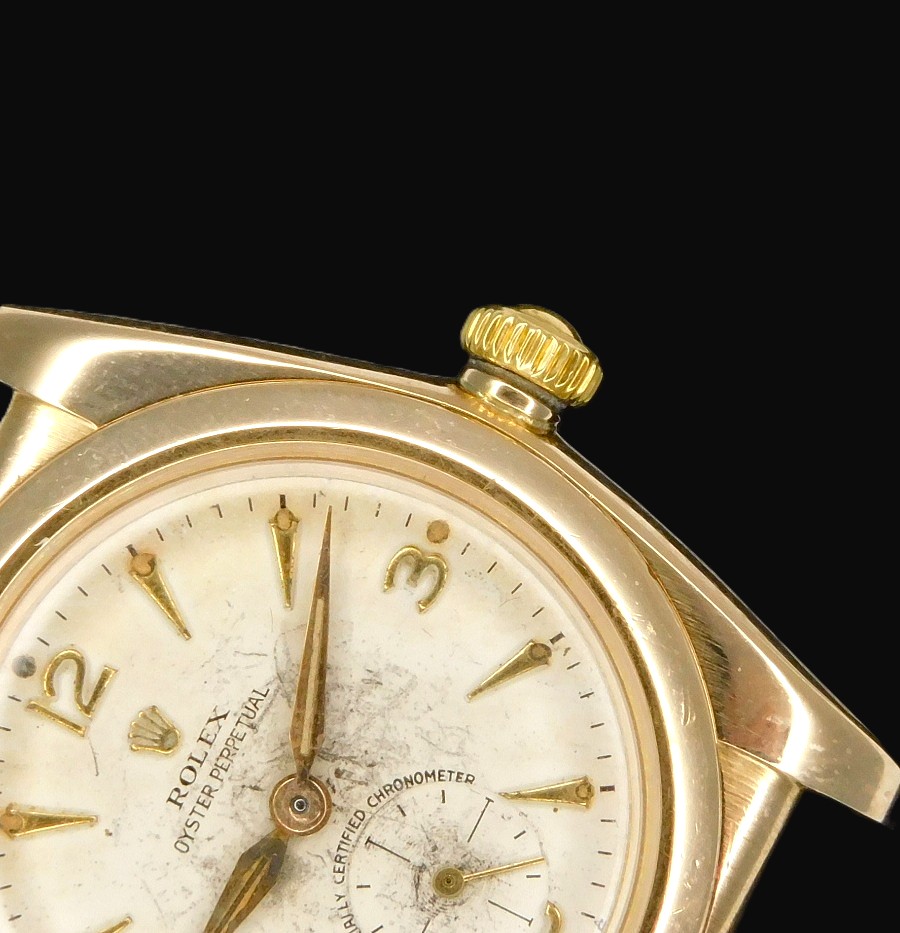 激激希少1944年上位将校仕様US軍用14金無垢★ロレックス バブルバック Ref.3130★立体紋章ラジウムインデックス☆Cal.630のサムネイル