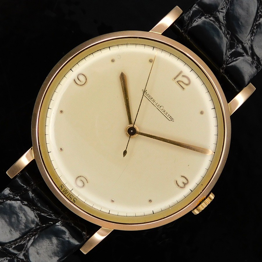 極上美品1940年伝説キャリバー450の軌跡18k★ジャガールクルト 35mmオーバー★18金無垢ローズゴールド☆3.6.9 &ドット ローズゴールドのサムネイル