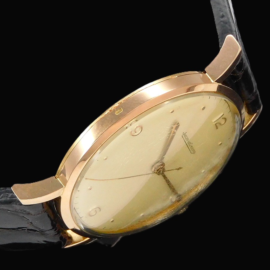 極上美品1940年伝説キャリバー450の軌跡18k★ジャガールクルト 35mmオーバー★18金無垢ローズゴールド☆3.6.9 &ドット ローズゴールドのサムネイル