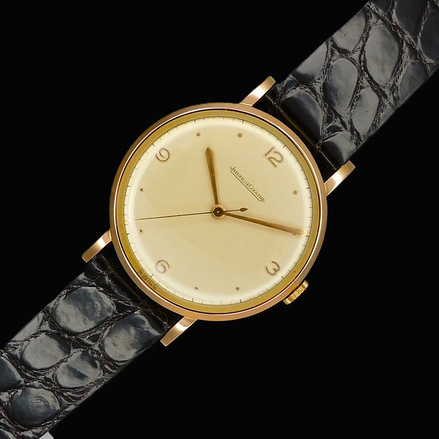 極上美品1940年伝説キャリバー450の軌跡18k★ジャガールクルト 35mmオーバー★18金無垢ローズゴールド☆3.6.9 &ドット ローズゴールドのサムネイル