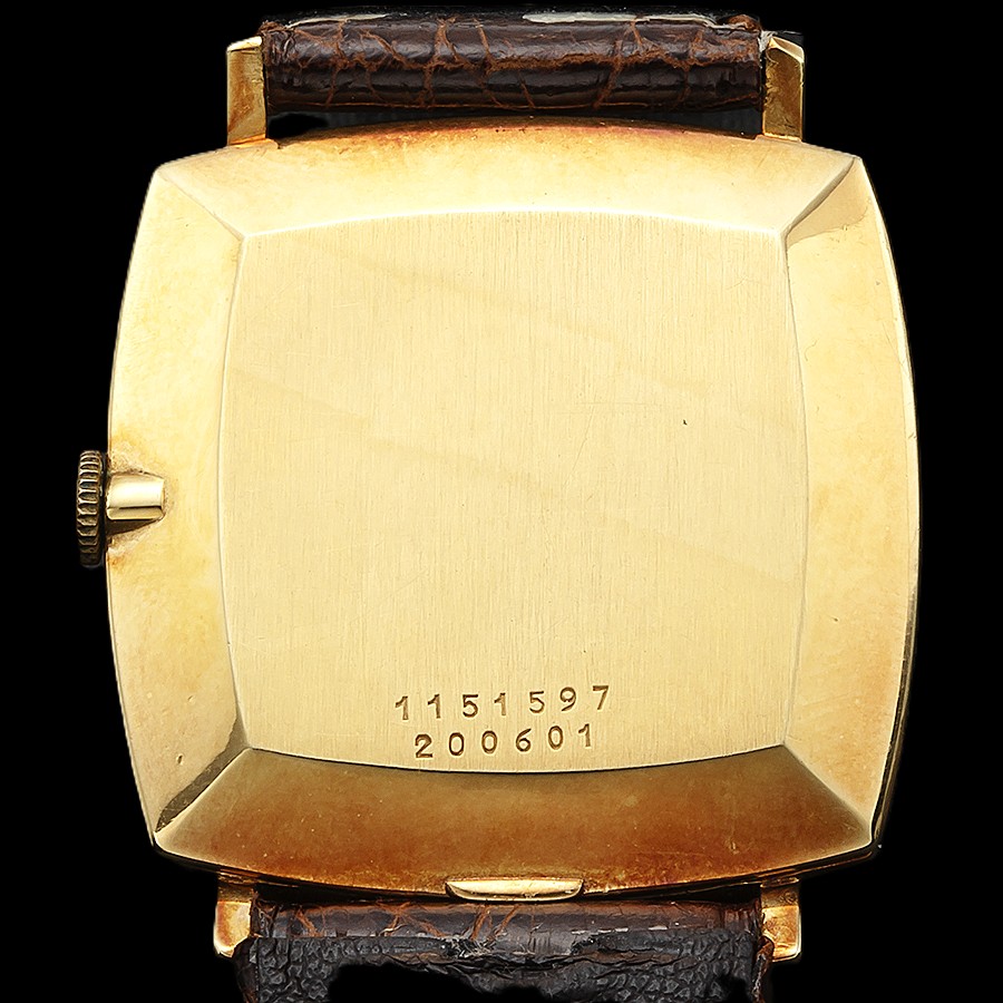 18金無垢31mmオーバーワイドクッション★ジャガールクルト クラブ Ref.200601★ライトブラウン文字盤☆キャリバー900.10☆21600振動のサムネイル