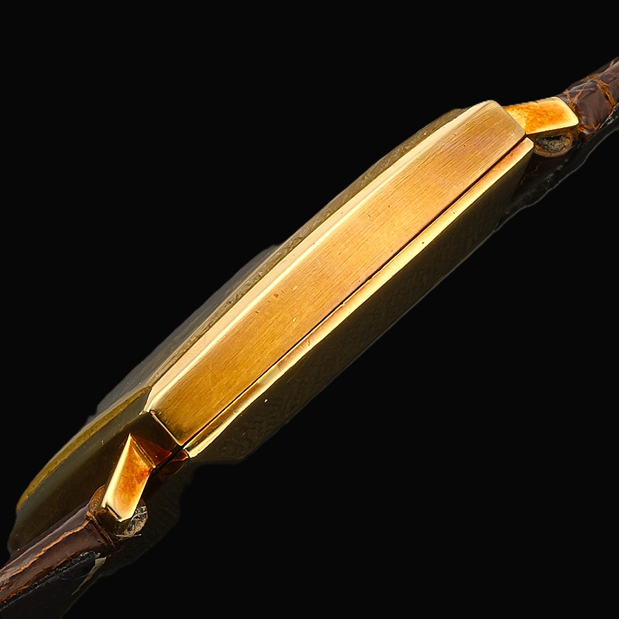 18金無垢31mmオーバーワイドクッション★ジャガールクルト クラブ Ref.200601★ライトブラウン文字盤☆キャリバー900.10☆21600振動のサムネイル