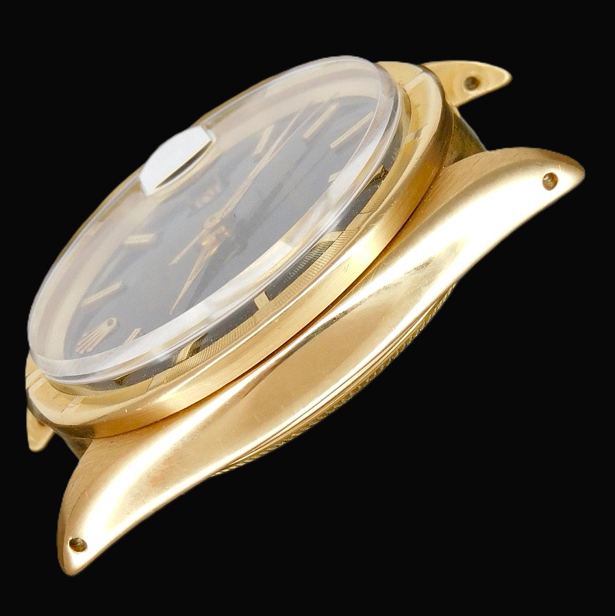 幻の逸品18金無垢オールイエローゴールド★ロレックス オイスターデイト Ref.1501★18金無垢イエローゴールド3連リベットブレスのサムネイル