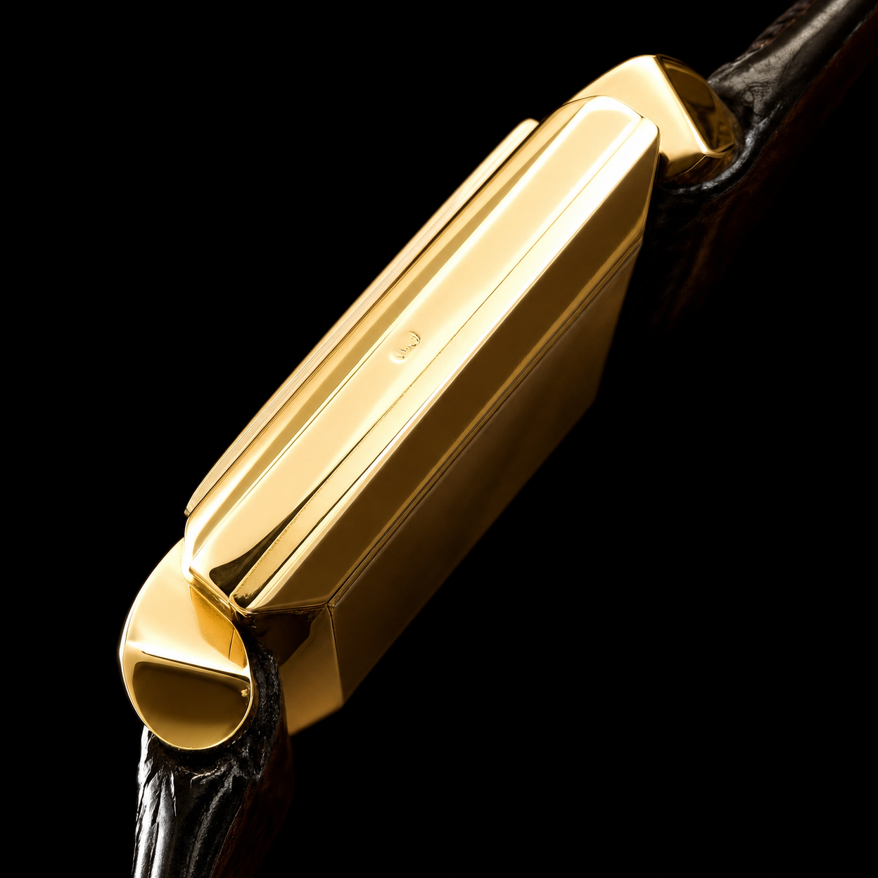 18K Solid Square Gold with Fancy Lug ” EWC Cartier EUROPEAN WATCH & CLOCK COMPANY” Cal.417 18金無垢 スクエアーケース ファンシーラグのサムネイル