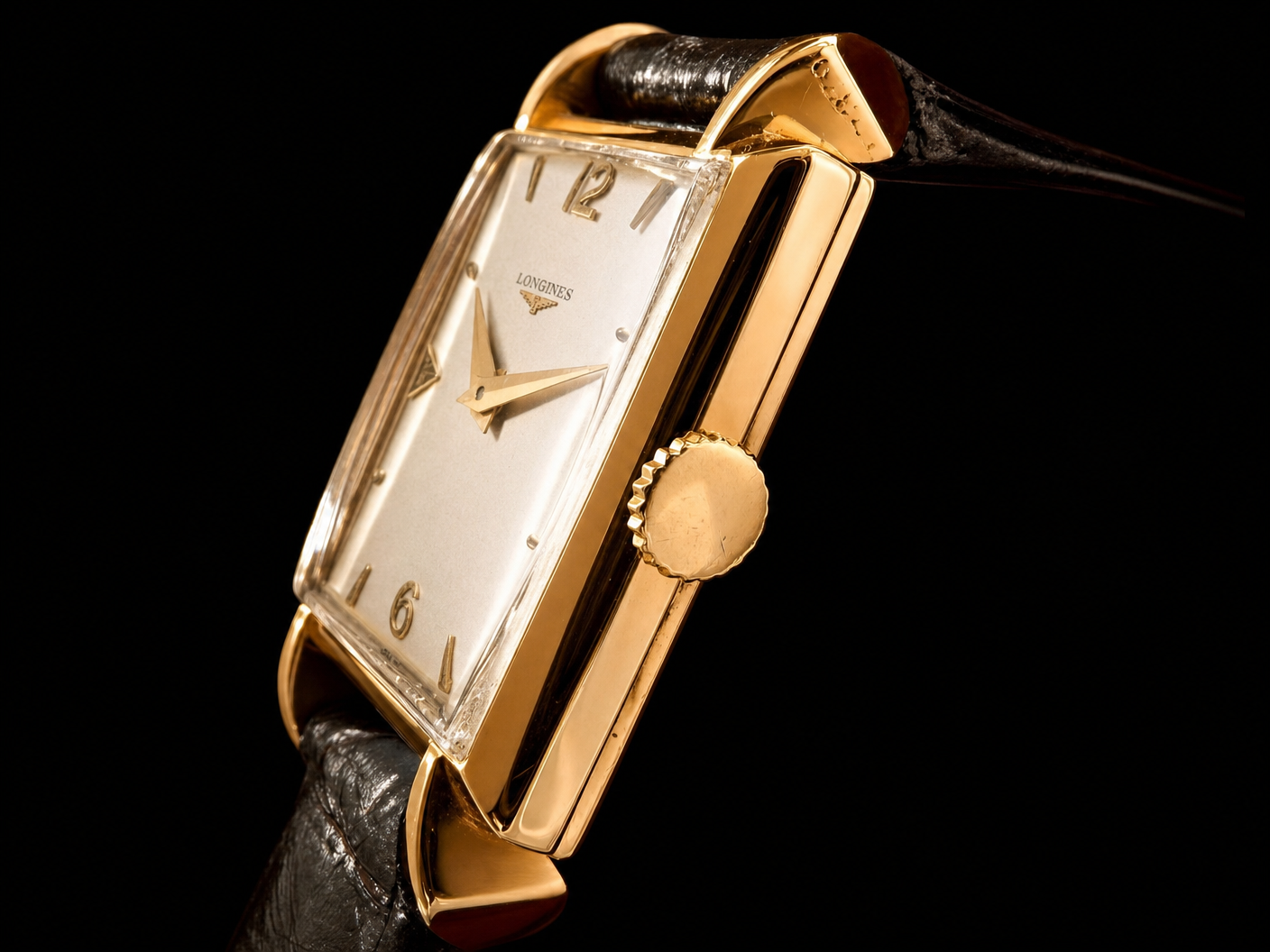 18K Solid Square Gold with Fancy Lug ” EWC Cartier EUROPEAN WATCH & CLOCK COMPANY” Cal.417 18金無垢 スクエアーケース ファンシーラグのサムネイル