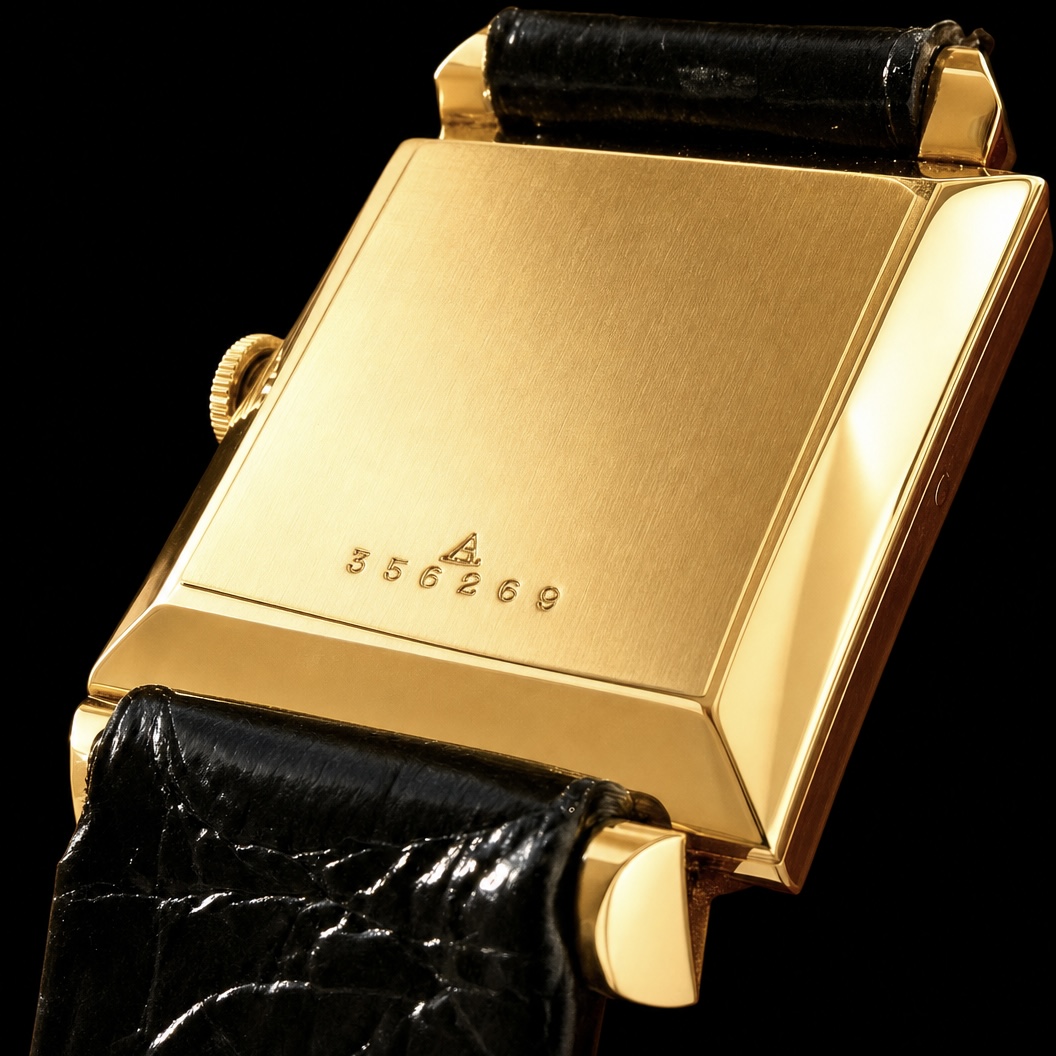 18K Solid Square Gold with Fancy Lug ” EWC Cartier EUROPEAN WATCH & CLOCK COMPANY” Cal.417 18金無垢 スクエアーケース ファンシーラグのサムネイル