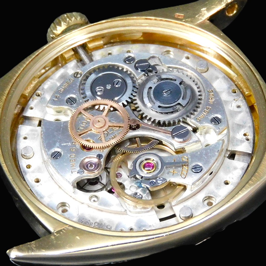 Rolex Datejust Third Model Ref.6105 “LEFTY” 18k Solid gold Cal.745 Chronometre Single Letter / デイトジャスト 6105 サードモデル レフティー 左竜頭 18金無垢のサムネイル