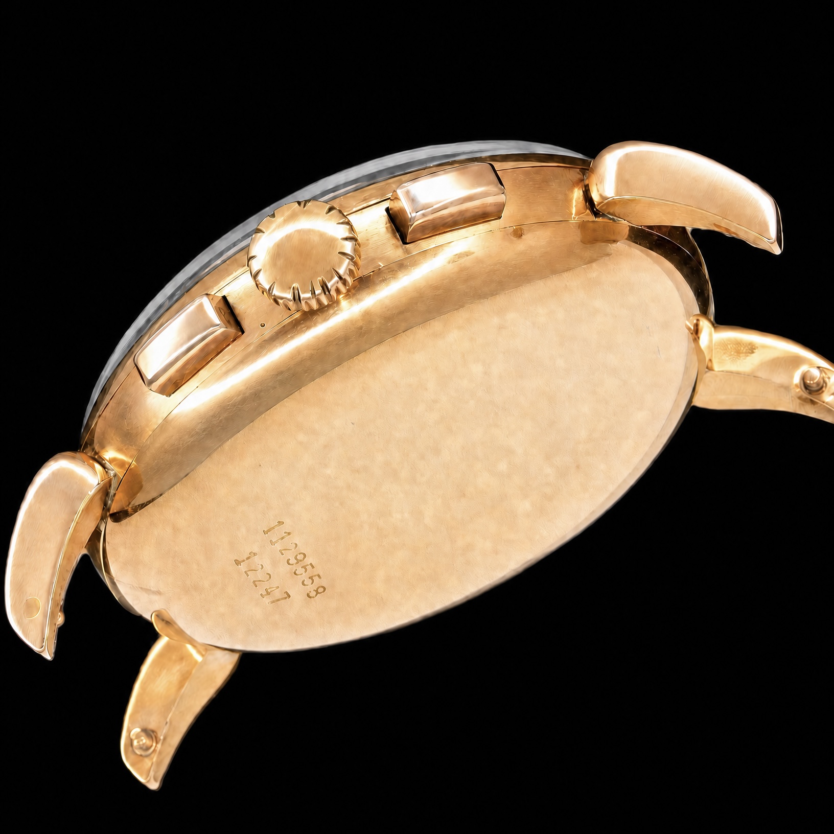 UNIVERSAL GENEVE 18K Solid Red Gold ” COMPAX” Big Horn Lug Ref.12247 Ca.283 ユニバーサルジュネーブ コンパックス Ref.12247 Cal.283 12時間積算計クロノグラフCal.283のサムネイル