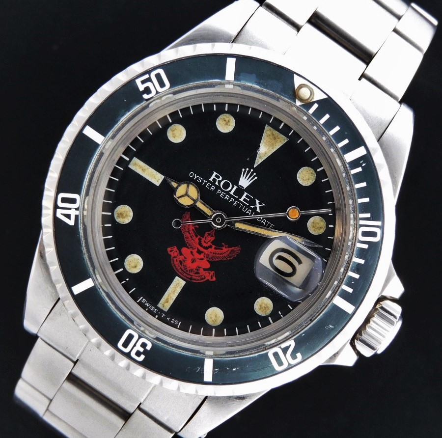 ROLEX OYSTER PERPETUAL DATE SUBMARINER Ref.1680 The national emblem of Thailand “RED GARUDA” Submriner Date 幻の逸品ロレックスOH完了品保証期間中☆タイ国章レッドガルダ★ロレックス サブマリーナ デイト Ref.1680/0★純正箱.ロレックス保証カードのサムネイル