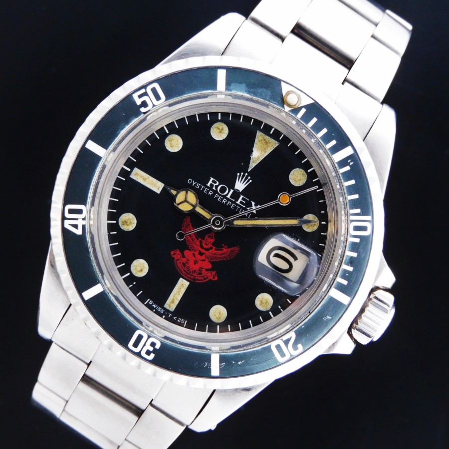 ROLEX OYSTER PERPETUAL DATE SUBMARINER Ref.1680 The national emblem of Thailand “RED GARUDA” Submriner Date 幻の逸品ロレックスOH完了品保証期間中☆タイ国章レッドガルダ★ロレックス サブマリーナ デイト Ref.1680/0★純正箱.ロレックス保証カードのサムネイル