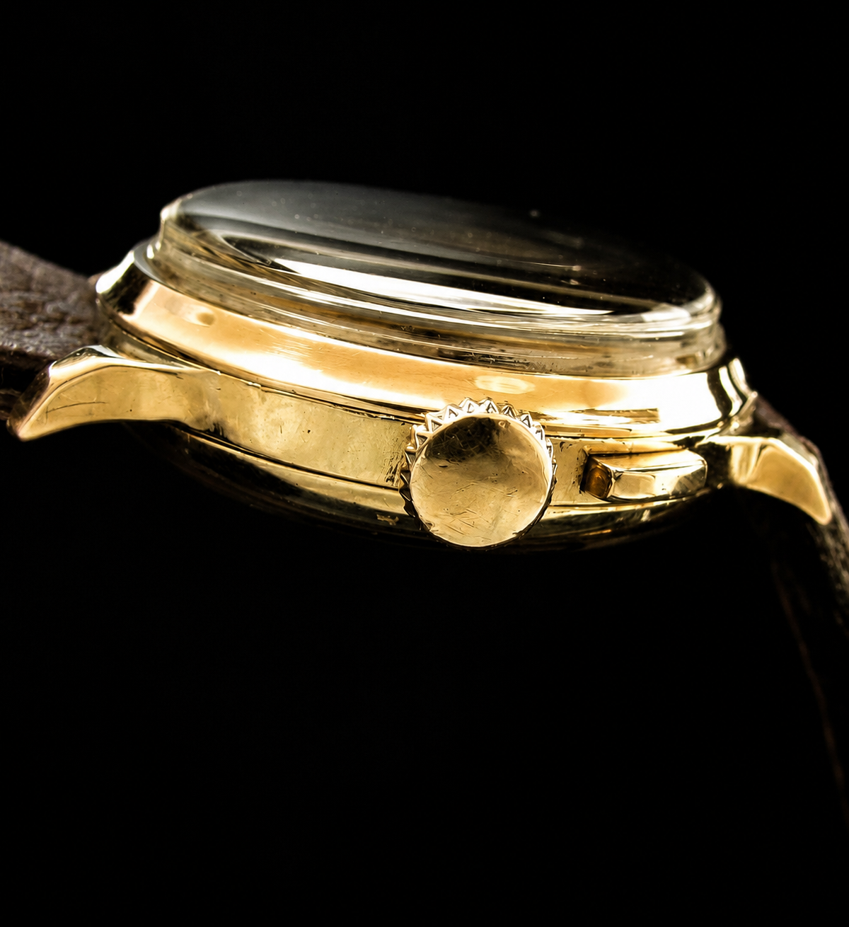 Longines 18K SolidD Gold Chronograph Exotic dial Caliber.GHT/ ロンジン ワンプッシュクロノ Cal.GHT 18金無垢シャンパンゴールド エキゾチック文字盤 のサムネイル