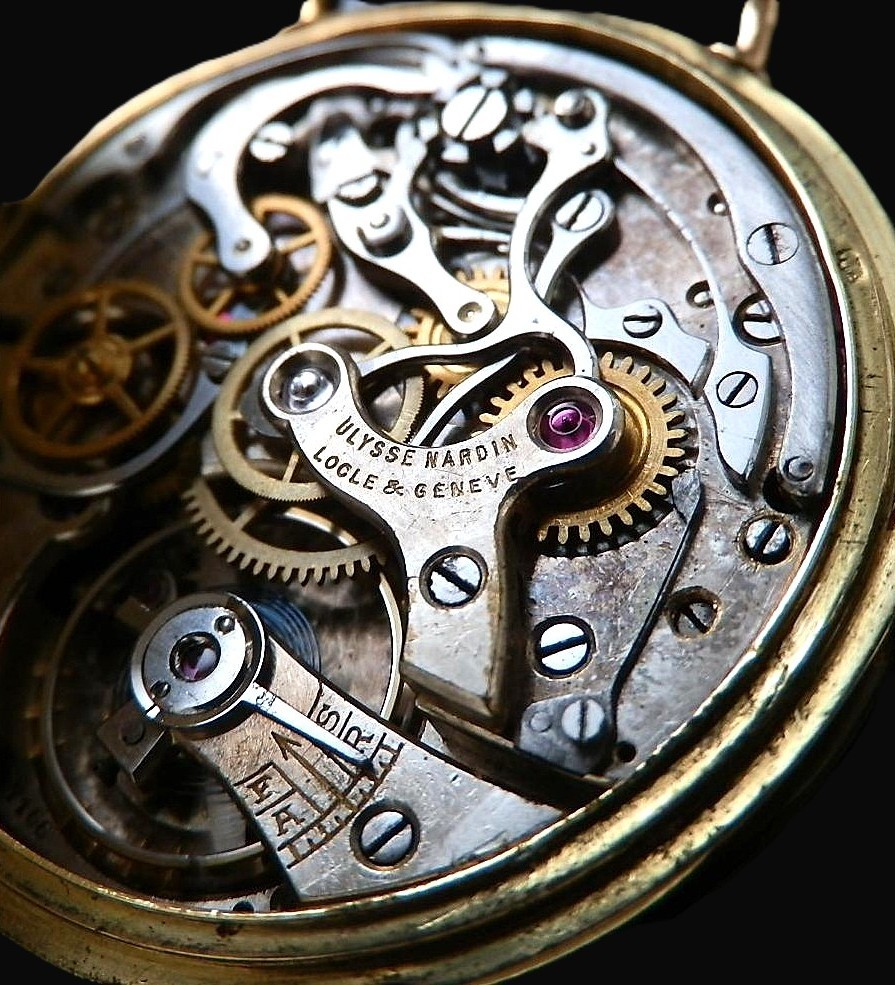 Ulysse Nardin 18k solid gold Hunter Case Cliber.GHT The first Chronograph Model / Cal.GHTワンプッシュクロノグラフ 純正オニオン竜頭 ユリス・ナルダン 18金無垢のサムネイル