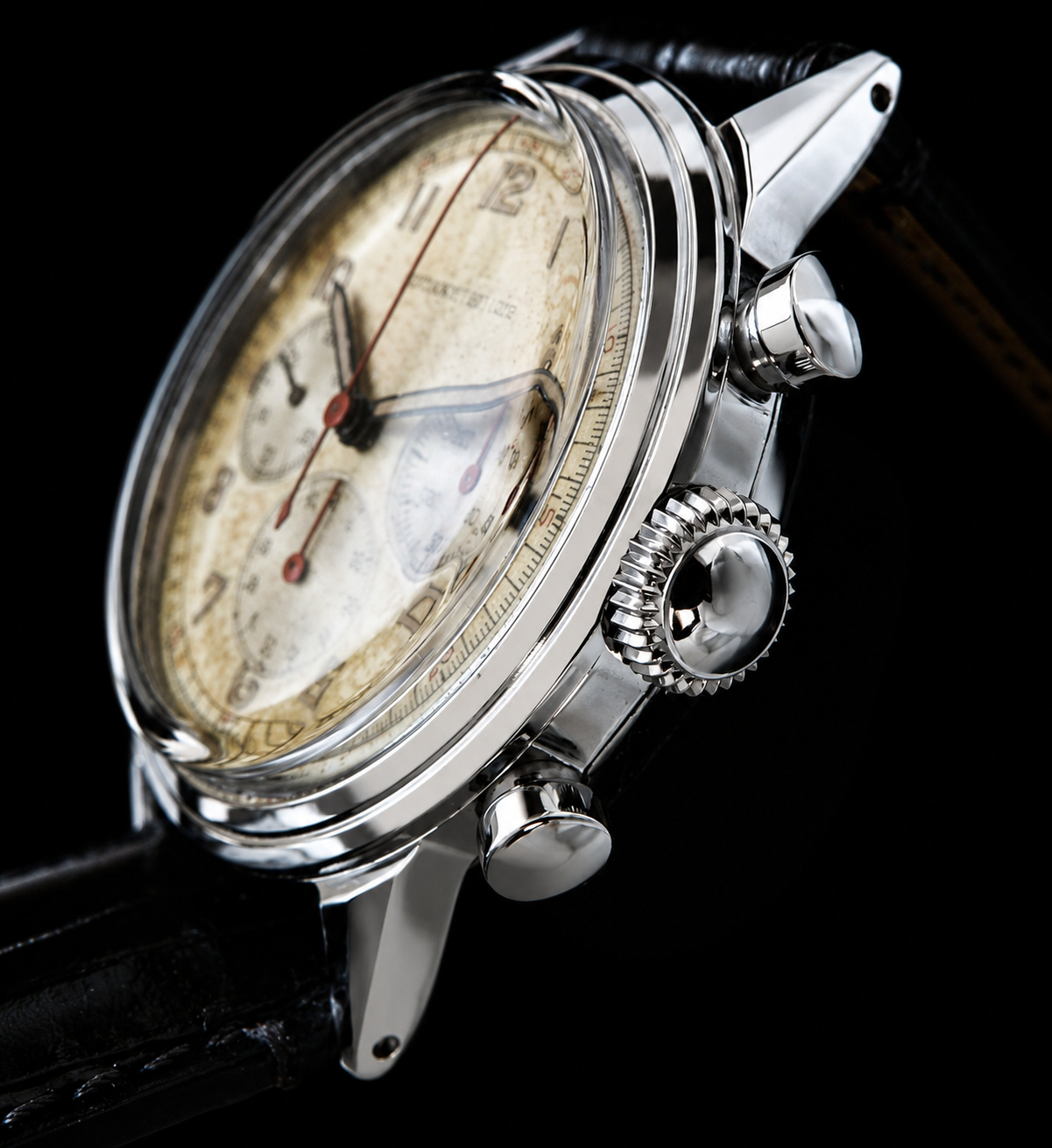Tiffany & Co By Movado Chronograph Cal.95M François Borgel’s Case as same Patek Philippe 1493 / ティファニー By モバド 伝説クロノグラフ 95M フランソワ・ボーゲル社製 のサムネイル