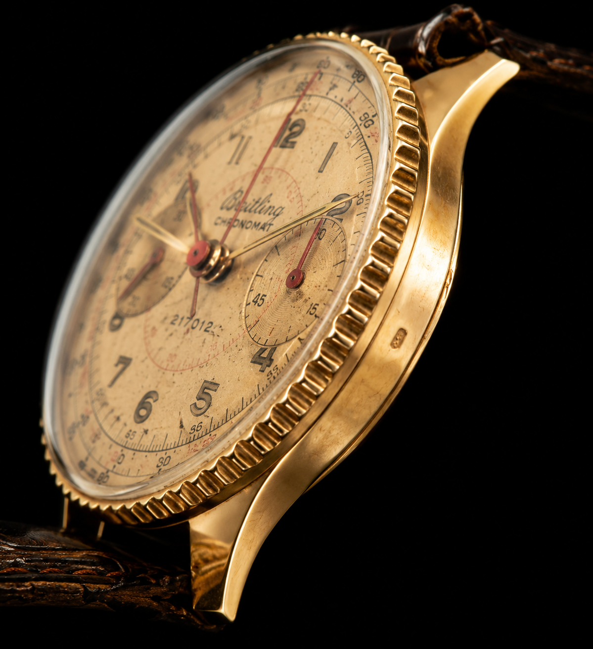 Breitling The first Chronomat Model Ref.769 Cal.175 18k Solid gold Patent Numner.217012 / ブライトリング クロノマット ファーストモデル Ref.769 18金無垢のサムネイル