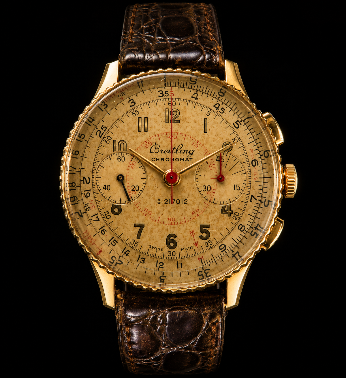Breitling The first Chronomat Model Ref.769 Cal.175 18k Solid gold Patent Numner.217012 / ブライトリング クロノマット ファーストモデル Ref.769 18金無垢のサムネイル