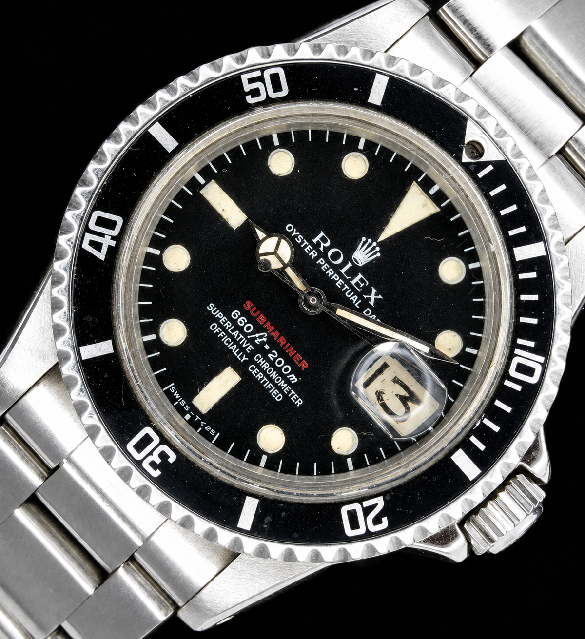 Rolex Oyster Perpetual Date “RED SUBMARINER” Ref.1680 Cal.1575 1970’s w/93150 FF.501B / ロレックス オイスターパーペチュアルデイト レッド赤サブマリーナ Ref.1680 1970年製造のサムネイル