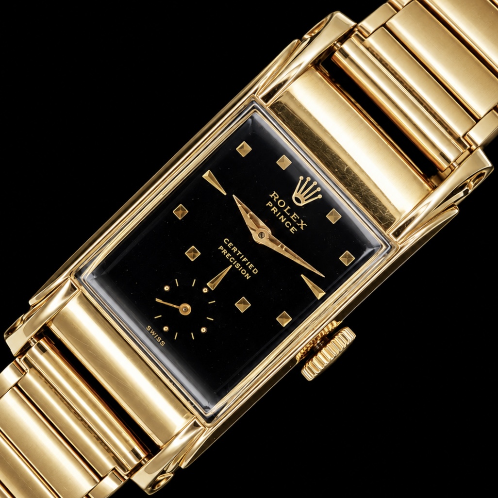 Rolex Prince Chronometer Ref.3937 Cal.300 18k Solid gold Railway Cabriole Case / ロレックス プリンス クロノメーター Ref.3937 18金無垢レイルウエイ ガブリオールケース 1945年最終のサムネイル
