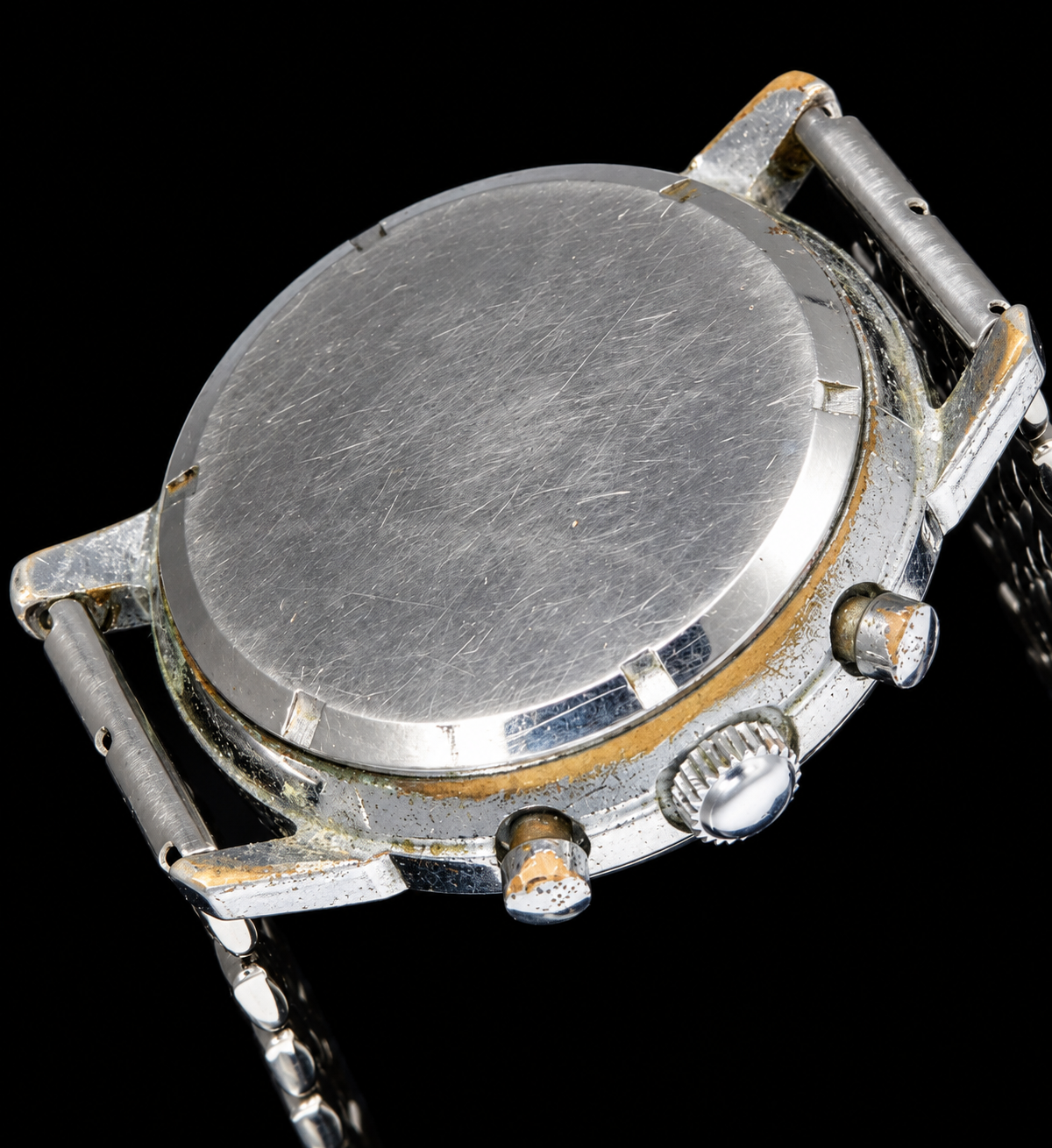 Wakmann Watch Co Venus Cal.178 Chronograph Made in France 37mm Chrome-plated case / ワックマン クロノグラフ ヴィーナス178キャリバー 希少フランス製 37mmオーバー クロムメッキのサムネイル