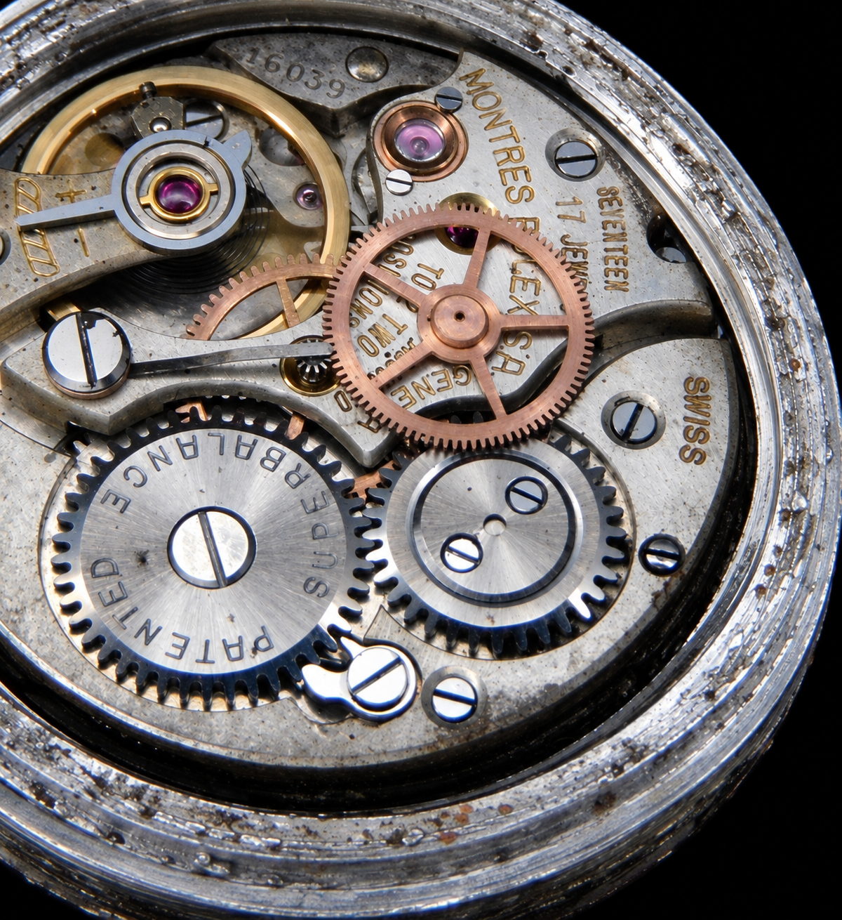 Rolex “OYSTER SPEEDKING” Ref.6221 Cal.710 Super Balance 3,6,9 Explorer Dial Stainless Steel 12 hours Scale 1954’s / ステンレススティール 12時間スケール彫金ベゼル “オイスタースピードキング” エクスプローラー文字盤のサムネイル