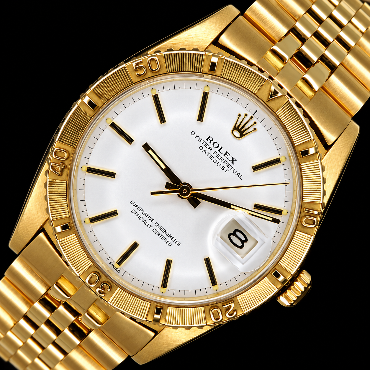 Rolex Datejust Ref.1625 Cal.1575 Thunderbird Turn-0-Graph 18K Solid Gold w/18k Solid gold Jubilee Bracelet ロレックス デイトジャスト サンダーバード Ref.1625 18金無垢 純正18金無垢ジュビリーブレスレットのサムネイル