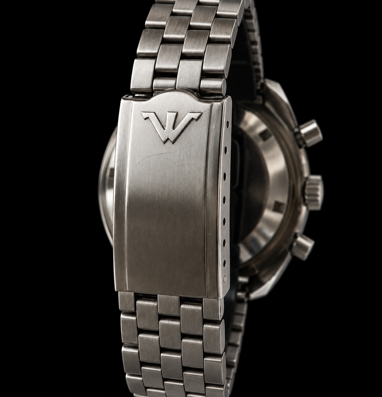 Wittnauer Watch Co Preofetional Chronograph Checkered Flag Racing Car Model Ref.7007 Cal.13W(Valjoux 72) / ウィットナー・ウォッチ・カンパニー プロフェッショナル・クロノグラフ チェッカーフラッグ・レーシングカーモデル Ref.7007 / Cal.13W(バルジュ72系)のサムネイル