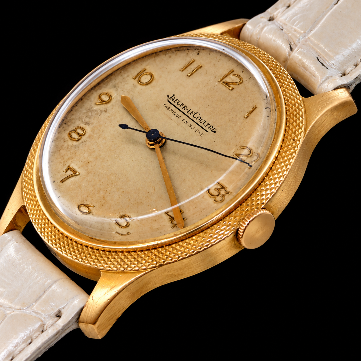 JAEGER LECOULTRE Legendary Cal.478 18K Solid Pink Gold ” Clous de Paris Guilloché Bezel” All Arbic Number ジャガー・ルクルト “クールド・パリ ギョーシエ仕上げ” 伝説キャリバー 478 18金無垢ピンクゴールド オール アラビック数字 のサムネイル