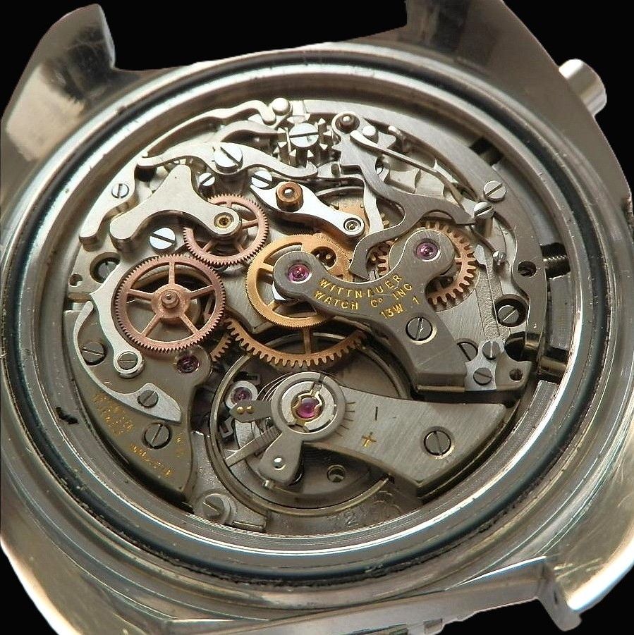Wittnauer Watch Co Preofetional Chronograph Checkered Flag Racing Car Model Ref.7007 Cal.13W(Valjoux 72) / ウィットナー・ウォッチ・カンパニー プロフェッショナル・クロノグラフ チェッカーフラッグ・レーシングカーモデル Ref.7007 / Cal.13W(バルジュ72系)のサムネイル