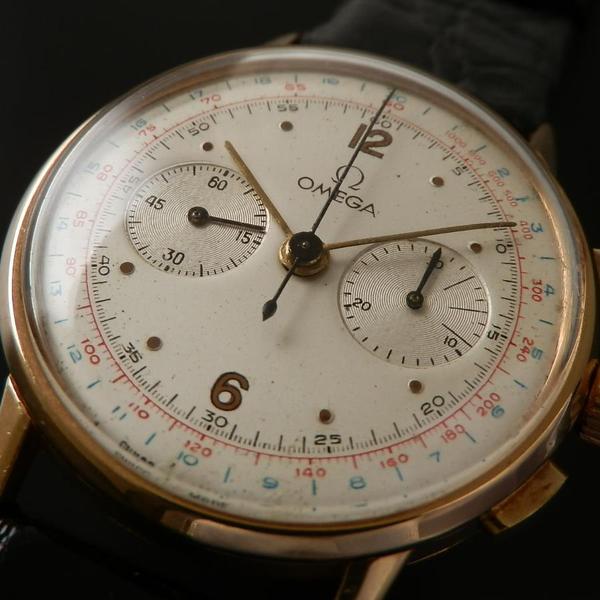 1950年代18金無垢シャンパンゴールド☆オメガ☆2レジスタークロノ