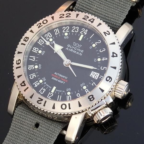 ★値下げ★ GLYCINE Airman グライシン エアマン REF3866 中古美品2013年購入☆グリシン エアーマン Ref.3866☆Cal.3893-2