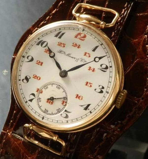 アンティーク　ミンサー　イギリス製 1930年代幻の逸品☆H・モーザー☆9金無垢ハンター☆ポーセリング