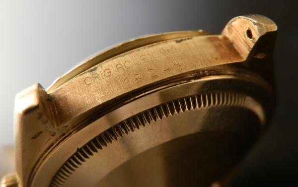 18金無垢シャンパンゴールド バーク仕上☆ロレックス デイデイト