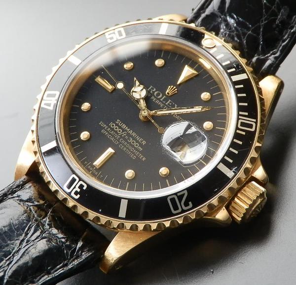 美品18金無垢シャンパンゴード☆ロレックス サブマリーナ R番フジツボ