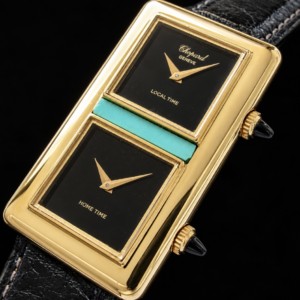 1976’s Beginning Chopard Dual Time w/Kutchinsky Ref.H2266 Cal.2443 Double Hand-winding movement 18k Solid gold Onix Balck Stone / 1976年モデル ショパール デュアルタイム RefH2266 キャリバー2443 手巻ダブルムーブメント 18金無垢  オニキスブラック　