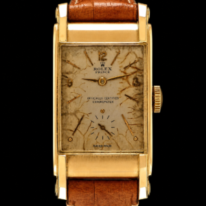 Rolex Prince Chronometre Ref.3937 Cal.300 18k solid gold Rail way “leaf veins Diak”  /  T番クロノメーター特別仕様★ロレックス プリンス★18金無垢 Ref.3937/Cal.300